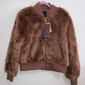 Light Brown XL - Vegan light brown jacket